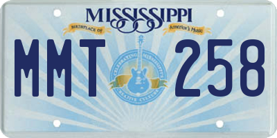 MS license plate MMT258
