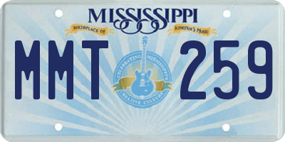 MS license plate MMT259
