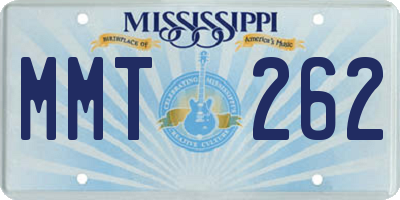 MS license plate MMT262