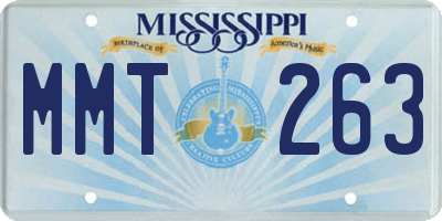 MS license plate MMT263