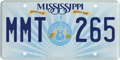 MS license plate MMT265