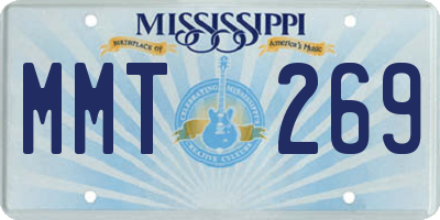MS license plate MMT269