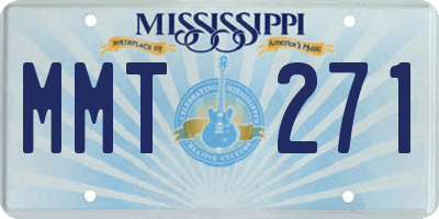 MS license plate MMT271