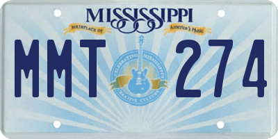 MS license plate MMT274