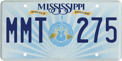 MS license plate MMT275