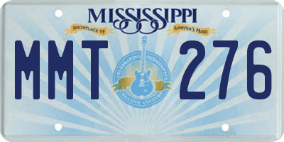 MS license plate MMT276