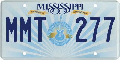 MS license plate MMT277