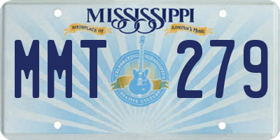 MS license plate MMT279