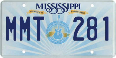 MS license plate MMT281