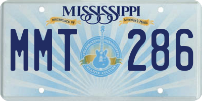 MS license plate MMT286
