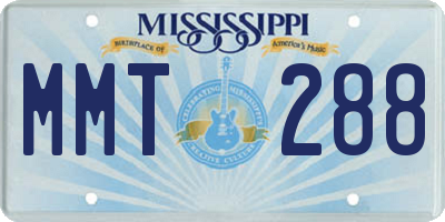 MS license plate MMT288
