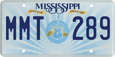 MS license plate MMT289