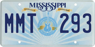MS license plate MMT293