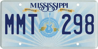 MS license plate MMT298