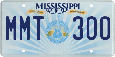 MS license plate MMT300