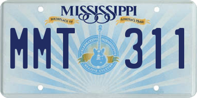 MS license plate MMT311