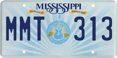 MS license plate MMT313
