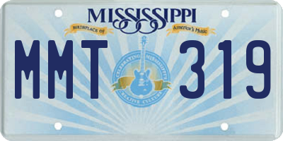 MS license plate MMT319