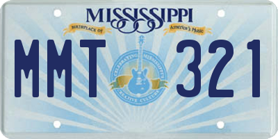 MS license plate MMT321
