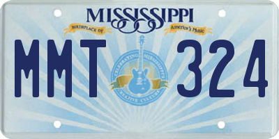 MS license plate MMT324