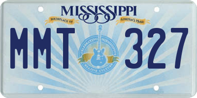 MS license plate MMT327
