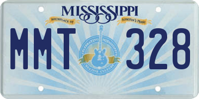 MS license plate MMT328