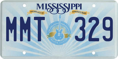 MS license plate MMT329