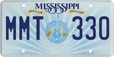 MS license plate MMT330