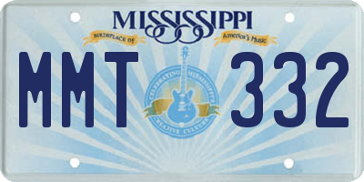 MS license plate MMT332