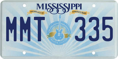 MS license plate MMT335