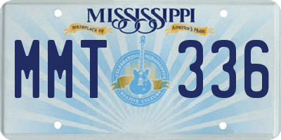 MS license plate MMT336