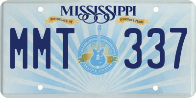 MS license plate MMT337