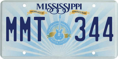 MS license plate MMT344