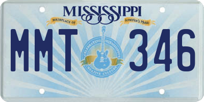 MS license plate MMT346