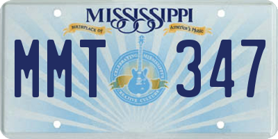 MS license plate MMT347