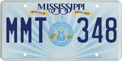 MS license plate MMT348