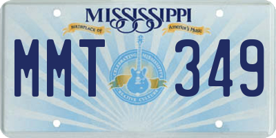 MS license plate MMT349
