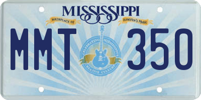 MS license plate MMT350