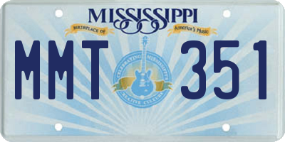 MS license plate MMT351