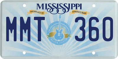 MS license plate MMT360