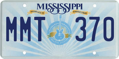 MS license plate MMT370