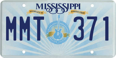 MS license plate MMT371