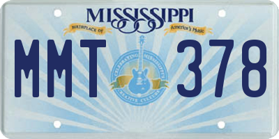 MS license plate MMT378