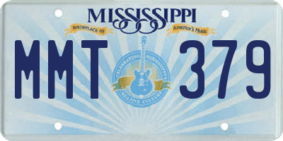 MS license plate MMT379