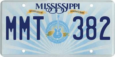 MS license plate MMT382