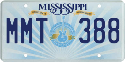 MS license plate MMT388