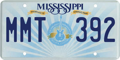 MS license plate MMT392