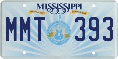 MS license plate MMT393