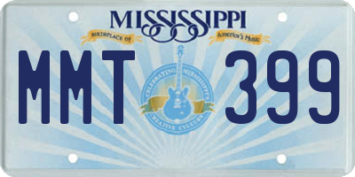 MS license plate MMT399