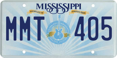MS license plate MMT405